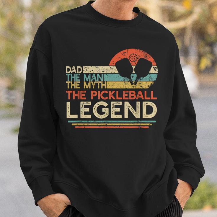 Mens Vintage Pickleball Dad The Man The Myth The Legend Sweatshirt Gifts for Him