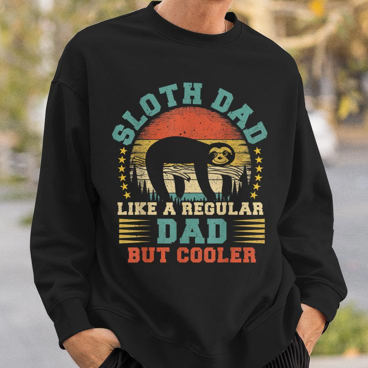 Mens Vintage Sloth Dad Like A Regular Dad Sloth Fathers Day Sweatshirt Gifts for Him