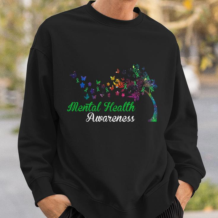 Mental Health Awareness Butterfly Tree Sweatshirt Gifts for Him