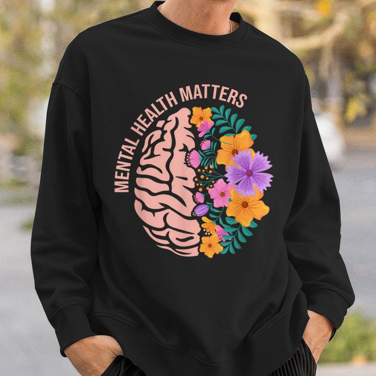 Mental Health Matters Gift Awareness Month Mental Health Sweatshirt Gifts for Him