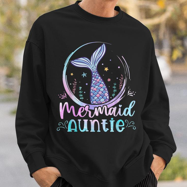 Mermaid Auntie Birthday Mermaid Family Matching Party Squad Sweatshirt Gifts for Him