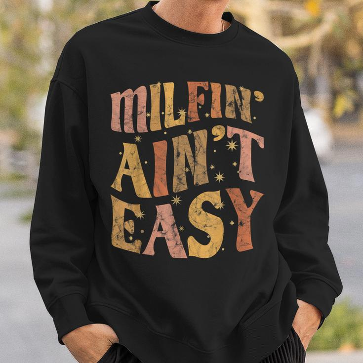 Milfin Aint Easy Colorful Text Stars Blink Blink Sweatshirt Gifts for Him