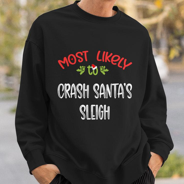 Most Likely To Christmas Crash Santa’S Sleigh Family Group Sweatshirt Gifts for Him