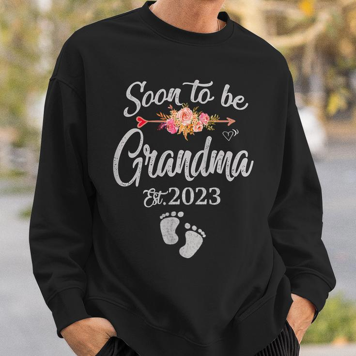 Mother Womens Soon To Be Grandma 2023 With Flower Mothers Day Mom Sweatshirt Gifts for Him