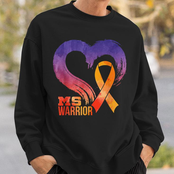 Ms Warrior Heart Multiple Sclerosis Awareness Month Sweatshirt Gifts for Him