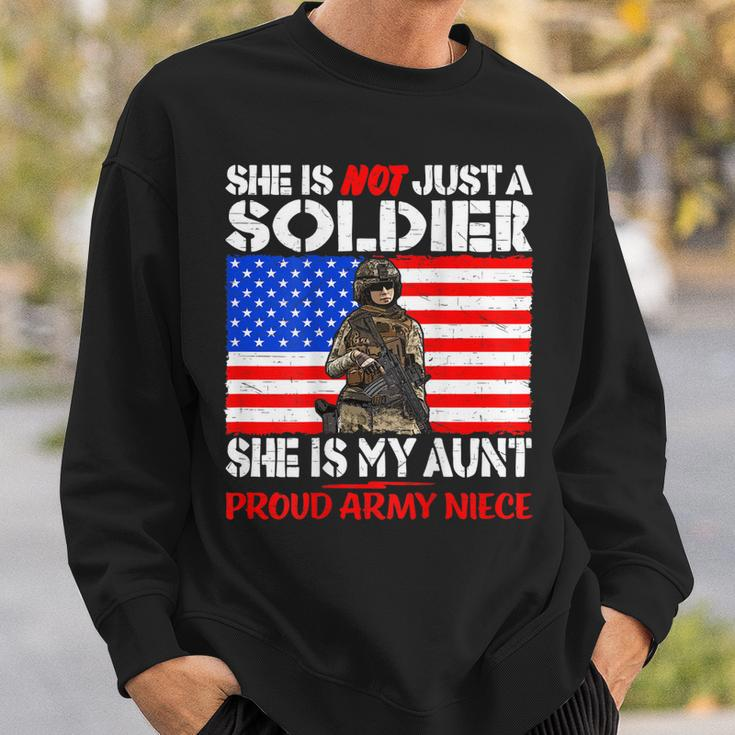 My Aunt Is A Soldier Hero Proud Army Niece Military Family Sweatshirt Gifts for Him