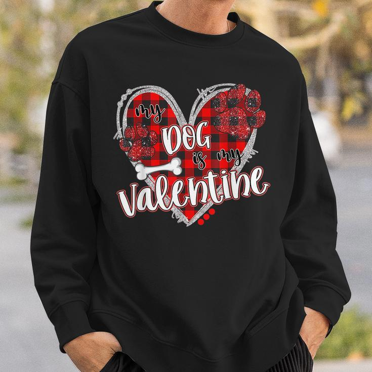 My Dog Is My Valentine Valentines Day V2 Men Women Sweatshirt Graphic Print Unisex Gifts for Him