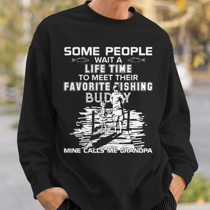 My Favorite Fishing Buddy Calls Me Grandpa - Fish Sweatshirt Gifts for Him