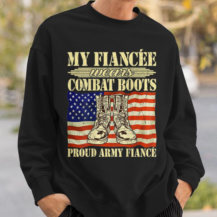 My Fiancee Wears Combat Boots Military Proud Army Fiance Gift For Mens Sweatshirt Gifts for Him