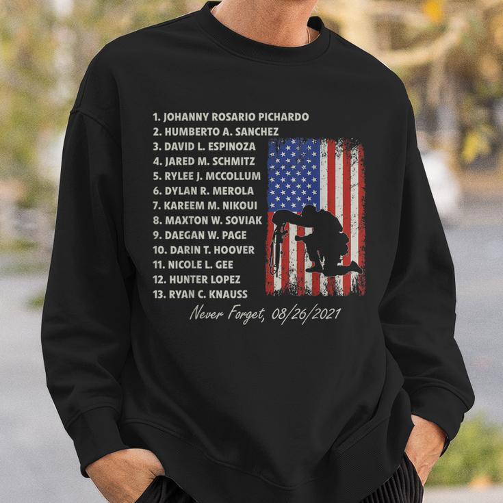Never Forget The Names Of 13 Fallen Soldiers Sweatshirt Gifts for Him