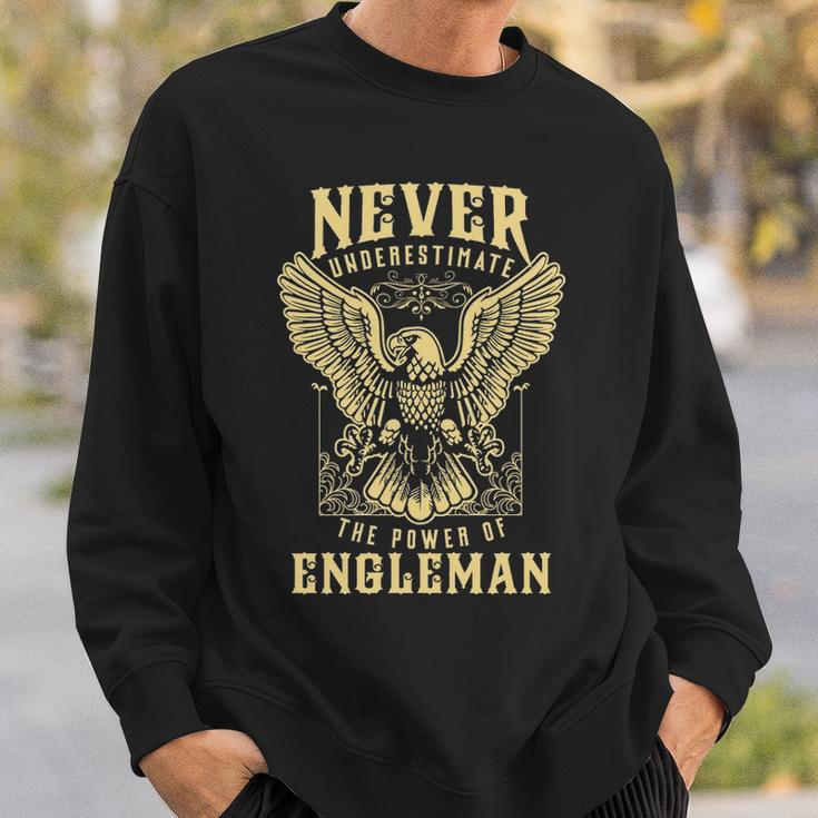 Never Underestimate The Power Of Engleman Personalized Last Name Sweatshirt Gifts for Him