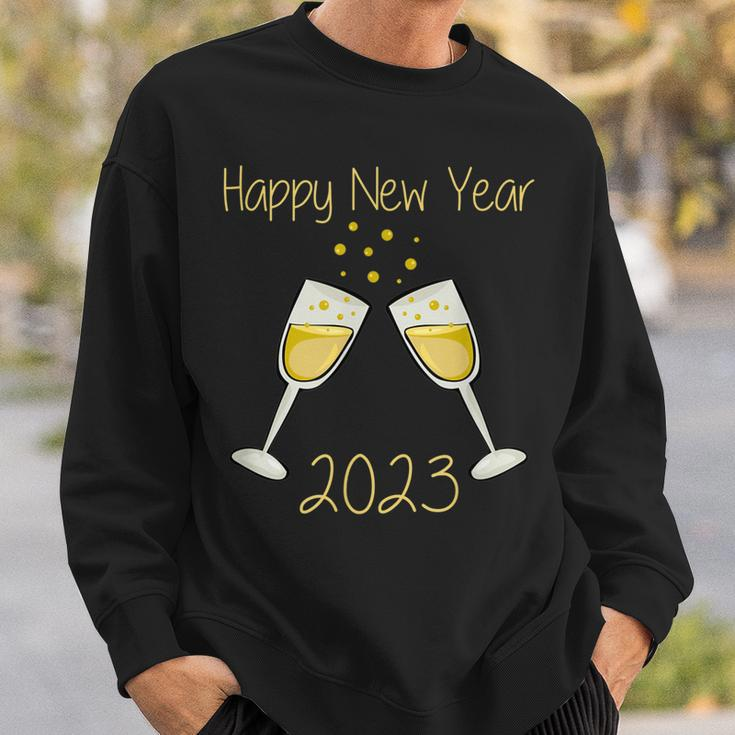 New Years Eve With Champagne Toast Happy New Year 2023 Men Women Sweatshirt Graphic Print Unisex Gifts for Him