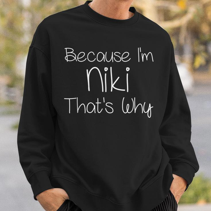 Niki Lustiges Personalisiertes Geburtstag Sweatshirt für Frauen Geschenke für Ihn