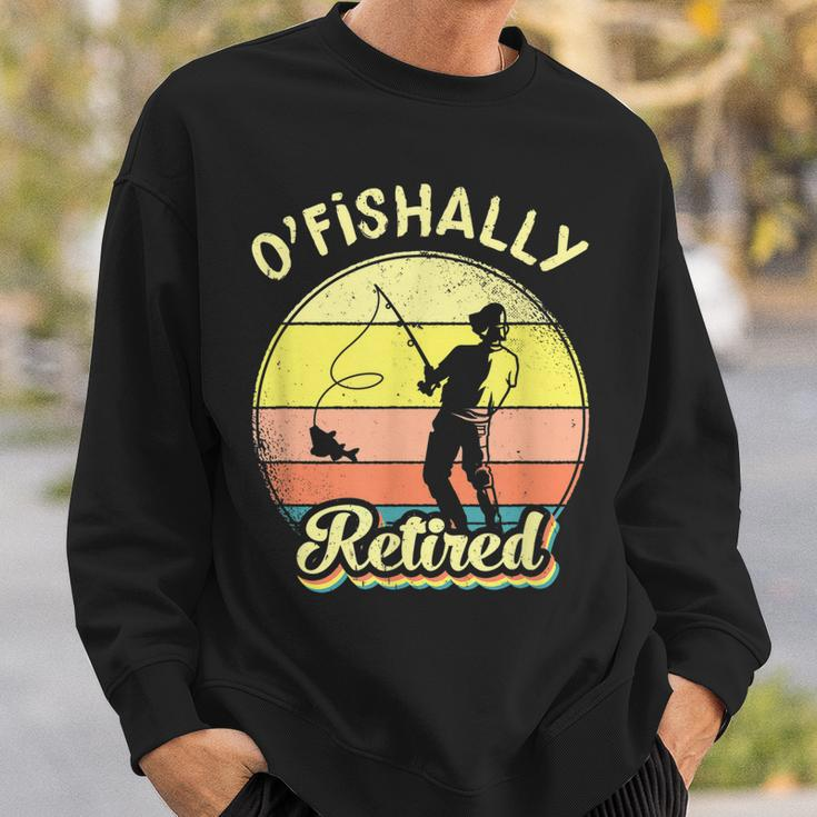 Ofishally Retired Fishing Retirement Men Women Sweatshirt Graphic Print Unisex Gifts for Him