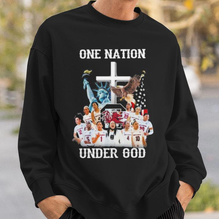One Nation South Carolina Gamecocks Under God Sweatshirt Gifts for Him