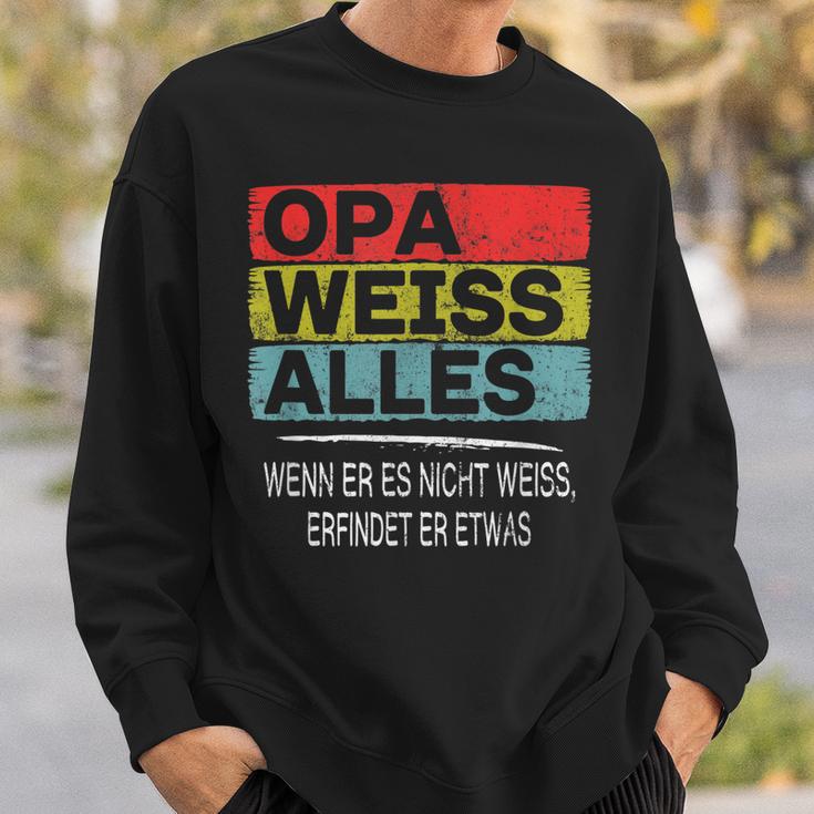 Opa Weiss Alles Werde Grandpa Lustig Enkelin Oma Weltbester Sweatshirt Geschenke für Ihn