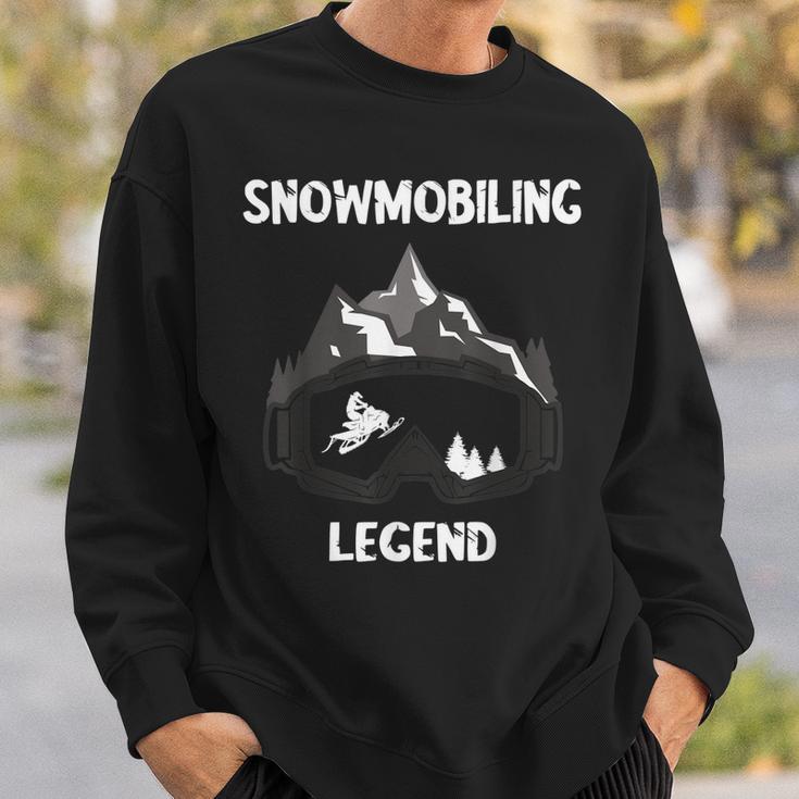 Optimized Schneemobil-Legende Sweatshirt, Winterrennen für Schneemobilfahrer Geschenke für Ihn