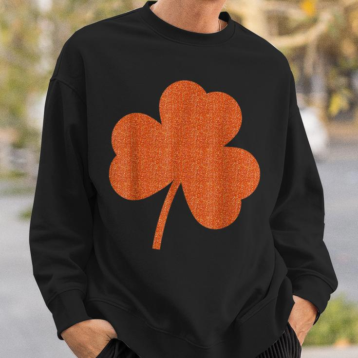 Orange Clover Irish St Patricks Paddys Day Lucky Sweatshirt Gifts for Him