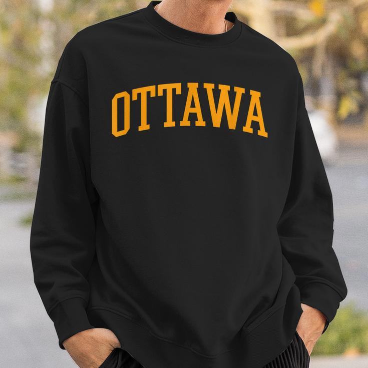 Ottawa Arch Vintage Retro University Style Sweatshirt Gifts for Him