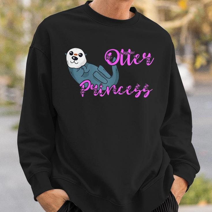 Otter Princess Sea River Otter Aquatic Mammal Fish Sealife Men Women Sweatshirt Graphic Print Unisex Gifts for Him