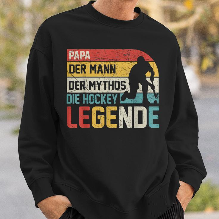 Papa Hockey Legende Sweatshirt, Retro Hockeyspieler Design Geschenke für Ihn