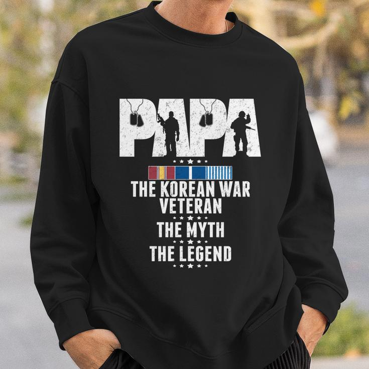 Papa The Korean War Veteran The Myth The Legend Grandpa Gift Sweatshirt Gifts for Him