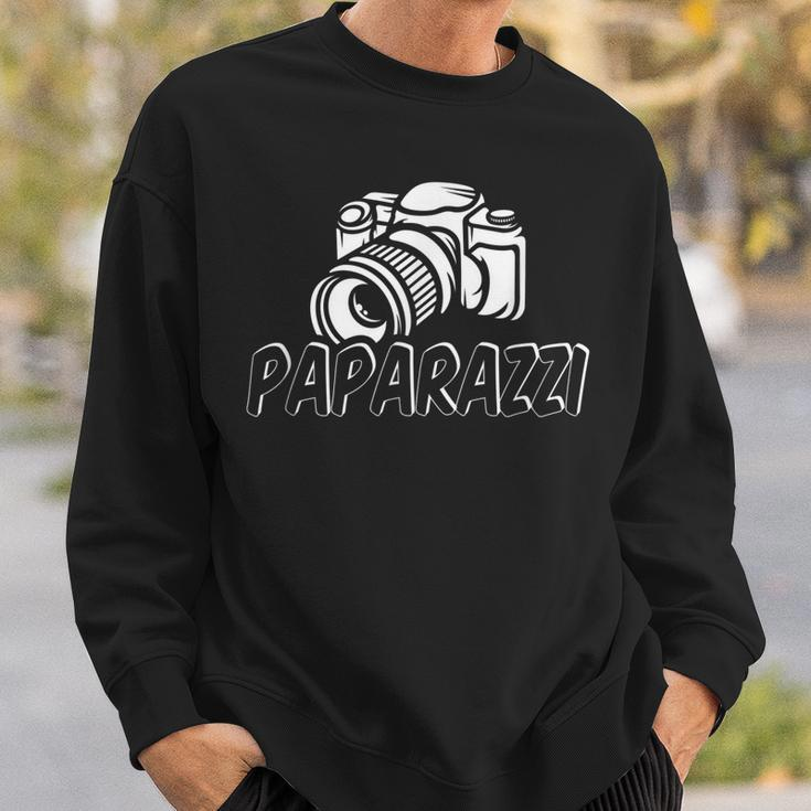 Paparazzi Funny Dad Photographer Retro Camera Sweatshirt Gifts for Him