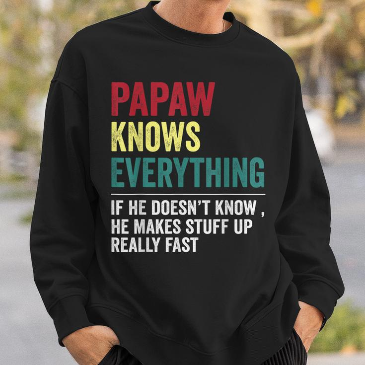 Papaw Know Everything Funny Fathers Day Gift For Grandpa Sweatshirt Gifts for Him