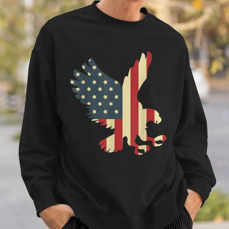 Patriotic Eagle Usa American Flag Proud Veteran Sweatshirt Gifts for Him