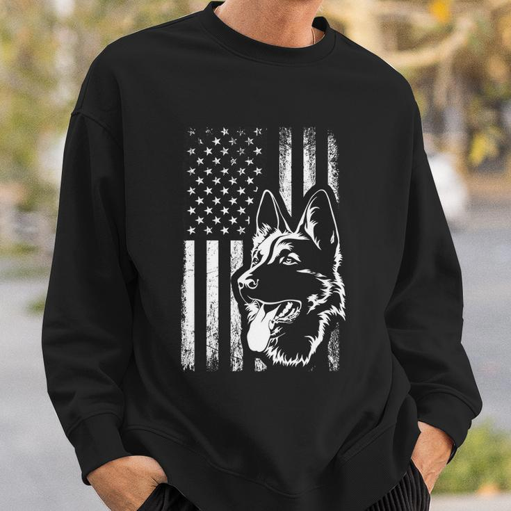 Patriotic German Shepherd American Flag Dog Lover Gift Tshirt V5 Sweatshirt Gifts for Him