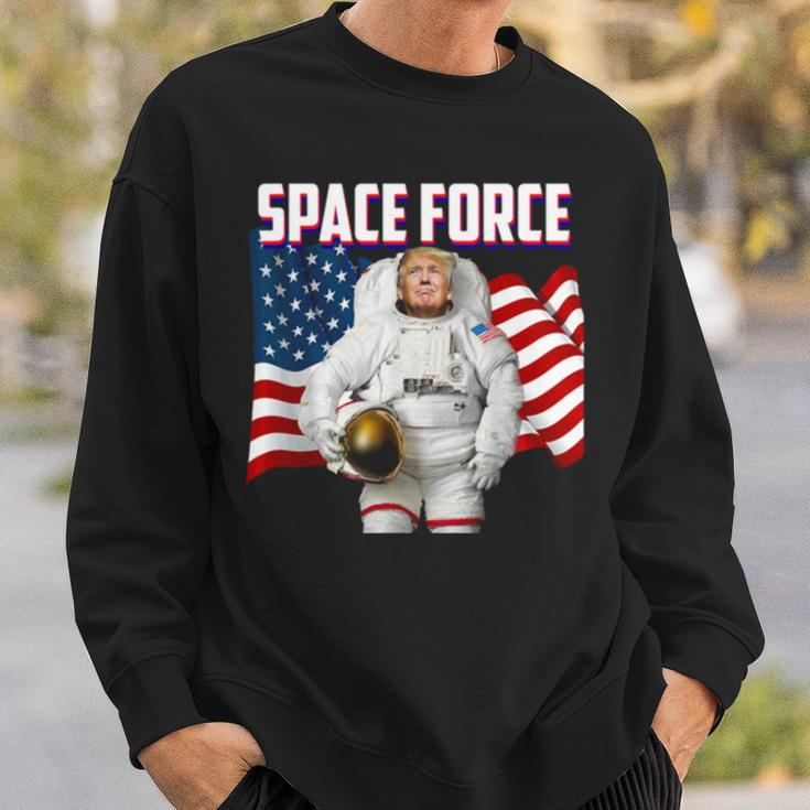Patriotic Space Force American Flag Donald Trump Sweatshirt Gifts for Him