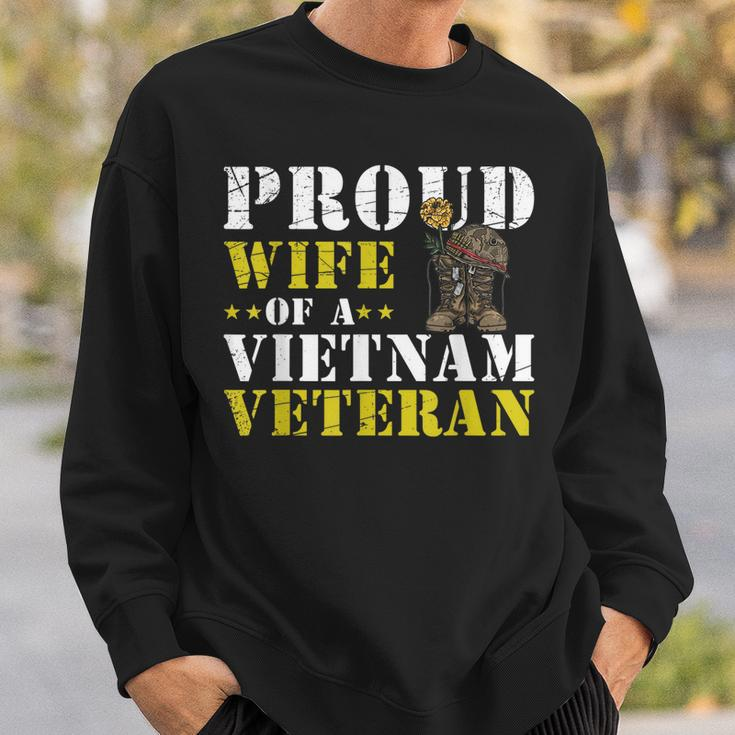 Patriotic Vietnam Veteran Wife Gift Veterans Day Men Women Sweatshirt Graphic Print Unisex Gifts for Him