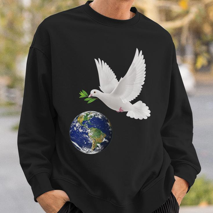 Peace Dove World Peace Earth Peace White Peace Dove Men Women Sweatshirt Graphic Print Unisex Gifts for Him