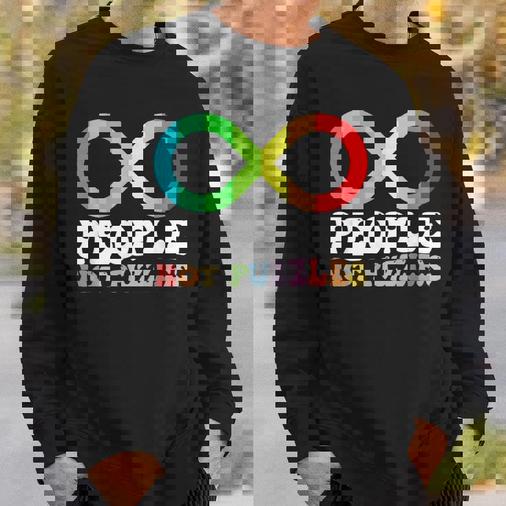 People Not Puzzles Autism Awareness Neurodiversity Inclusion Sweatshirt Gifts for Him