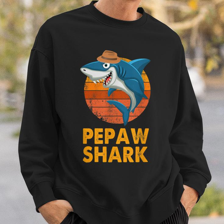 Pepaw Shark Vintage Papa Opa Vatertag Geschenke Sweatshirt Geschenke für Ihn