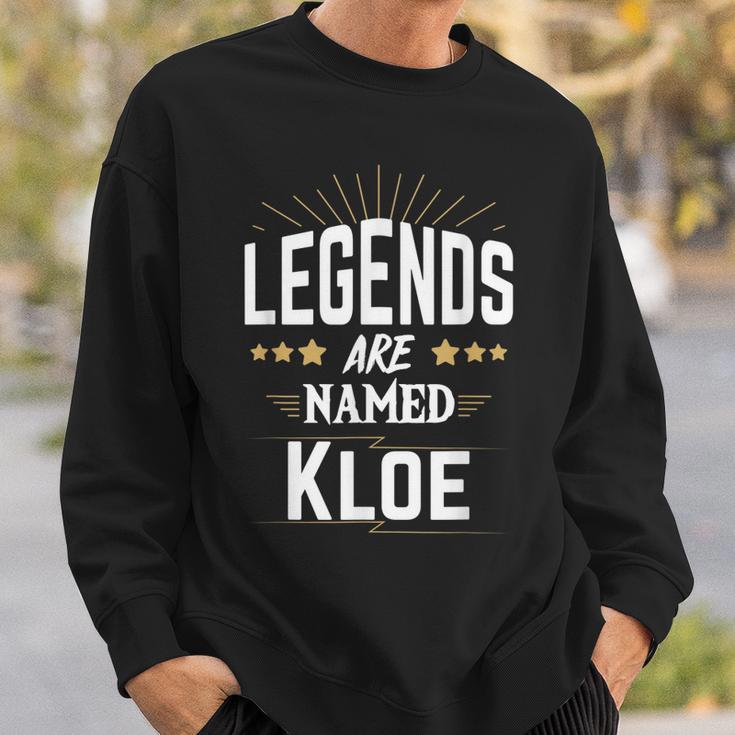 Personalisiertes Sweatshirt Legenden heißen Kloe, Schwarz, Einzigartiges Design Geschenke für Ihn