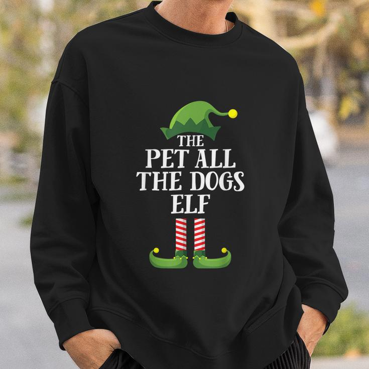 Pet All The Dogs Elf Matching Family Group Christmas Pajama V2 Sweatshirt Gifts for Him