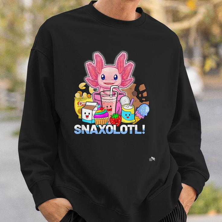 Pet Axolotl - Snaxolotl - Cute Snacks Funny Kawaii Sweatshirt Gifts for Him