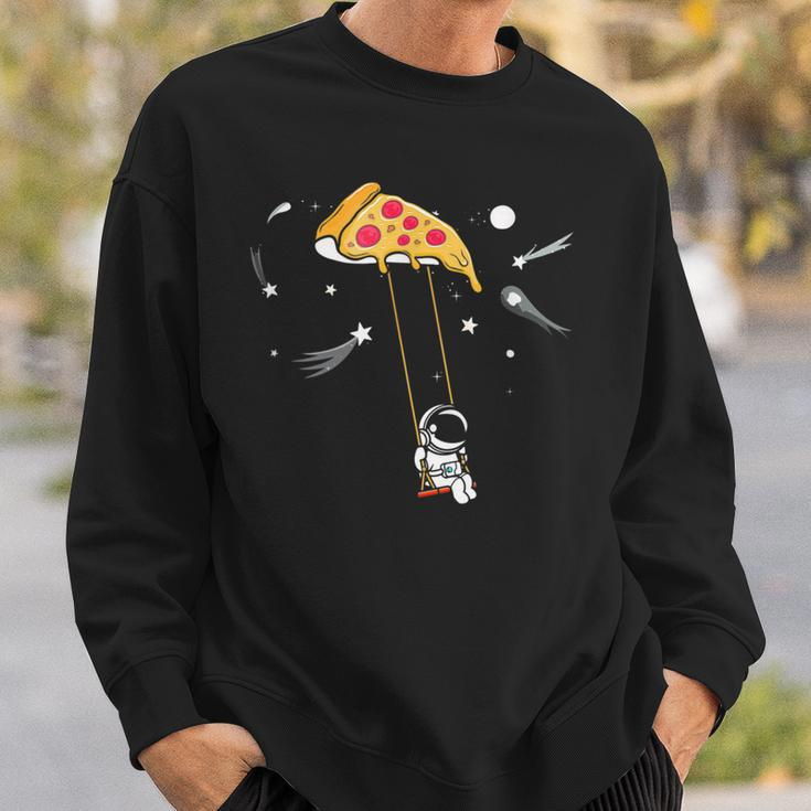 Pizza Swing Astronaut Love Eating Pizza Space Science Outfit Sweatshirt Gifts for Him