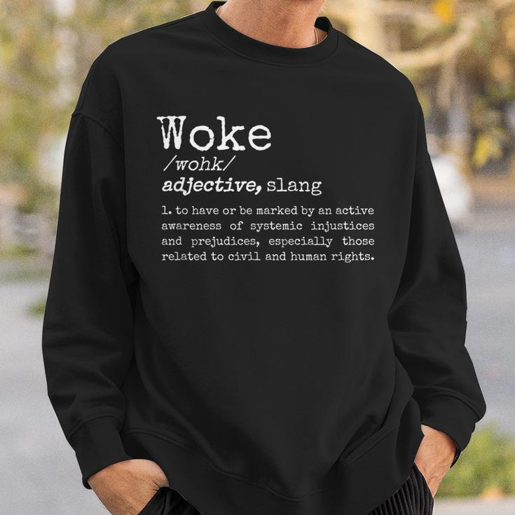 Politically Informed Woke Meaning Dictionary Definition Woke Sweatshirt Gifts for Him