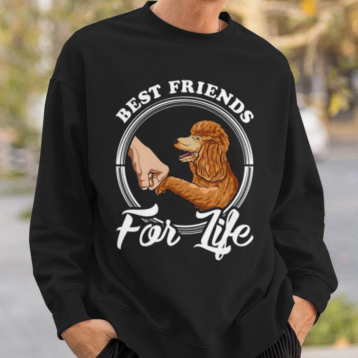 Poodle Lover Design Best Friends For Life Sweatshirt Gifts for Him