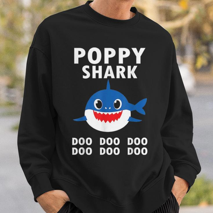 Poppy Shark Doo Doo Doo Funny Fathers Day Poppy Sweatshirt Gifts for Him