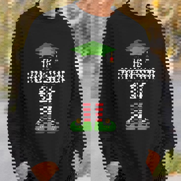 Professor Elf Family Matching Group Christmas Teacher Men Women Sweatshirt Graphic Print Unisex Gifts for Him