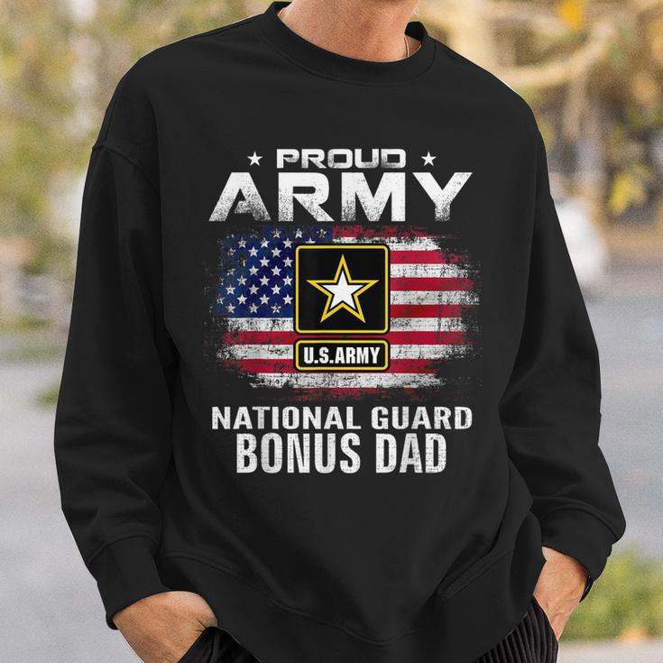 Proud Army National Guard Bonus Dad With American Flag Gift Sweatshirt Gifts for Him