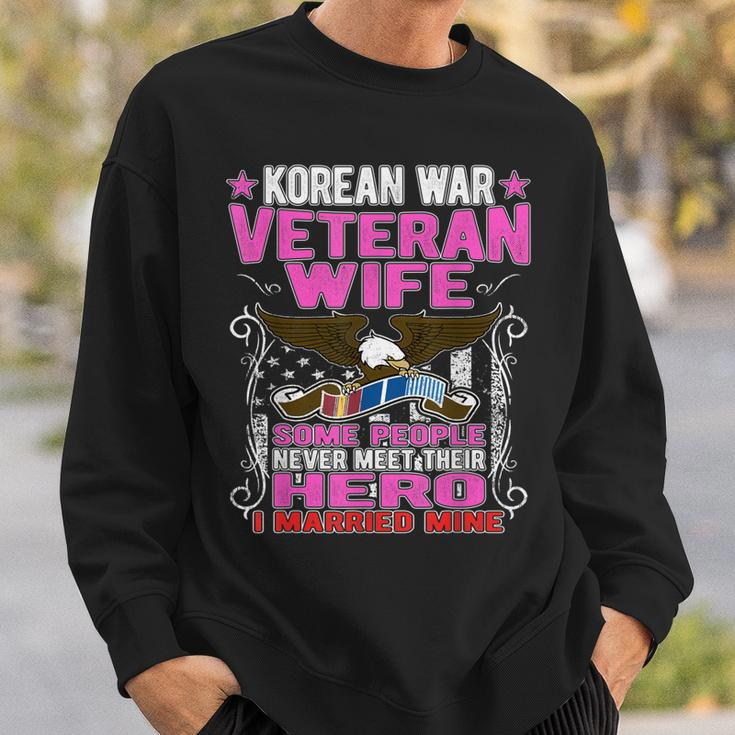 Proud Korean War Veteran Wife Military Veterans Spouse Gift Men Women Sweatshirt Graphic Print Unisex Gifts for Him