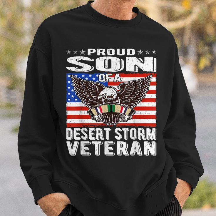 Proud Son Of Desert Storm Veteran Persian Gulf War Veterans Men Women Sweatshirt Graphic Print Unisex Gifts for Him