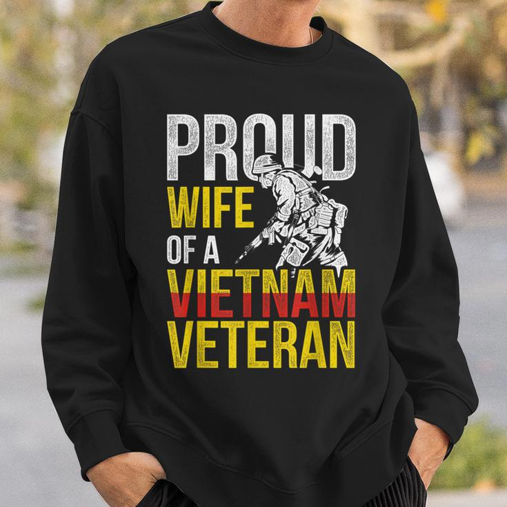 Proud Veteran Wife Gift Vietnam Veterans Day Men Women Sweatshirt Graphic Print Unisex Gifts for Him