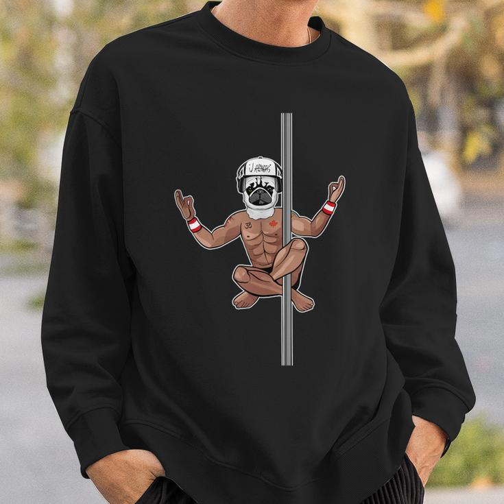 Pug Man Fitness Justin Ashar Snapback Sweatshirt Gifts for Him
