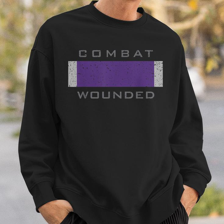 Purple Heart Award Veteran Combat Wounded Sweatshirt Gifts for Him