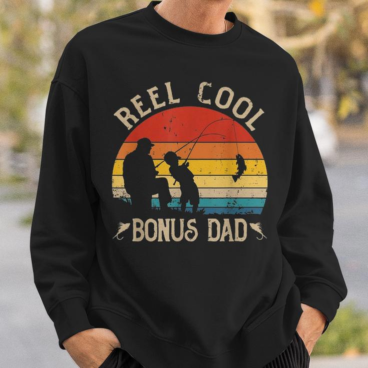 Reel Cool Bonus Dad Fishing Fathers DayGift Sweatshirt Gifts for Him